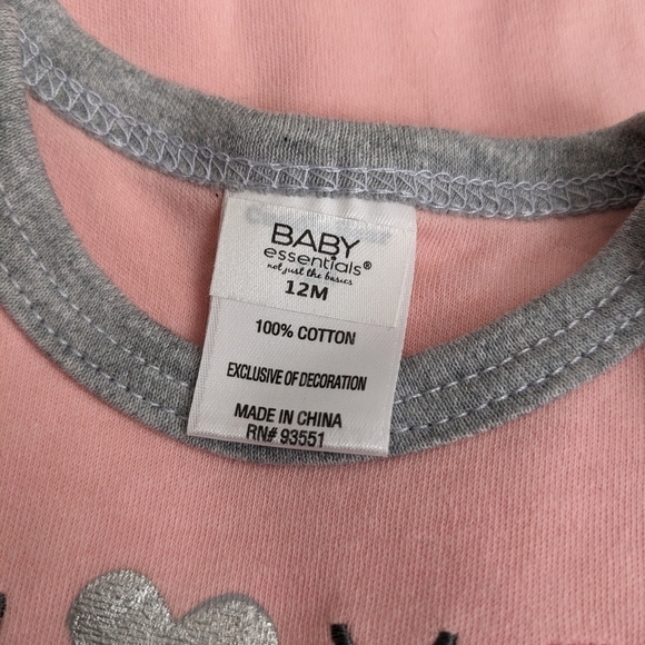 NWT Baby Essentials I Love My Grandma Onesie Bodysuit 12m - Picture 4 of 4